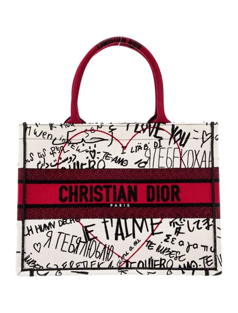 small dior book tote with dioramour graffiti|dior designer tote bag.